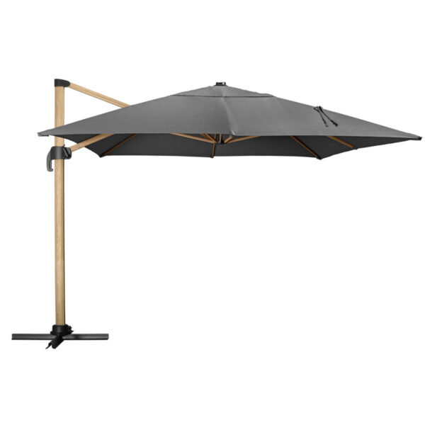 Ombrellone a palo laterale Terrado VEGA; 300x400x275 cm (LxLxH); antracite/marrone; rettangolare