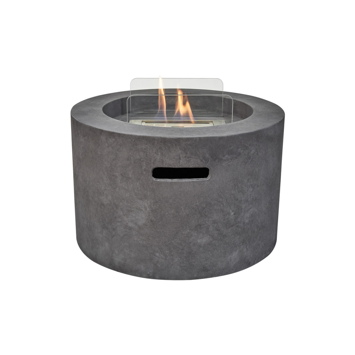 fae10a6d7e1c43fa983041469511101d.jpeg Camino bioetanolo da terra per esterno Field & Flame color cemento scuro Field & Flame; 58x58x37 cm (LxLxH); grigio