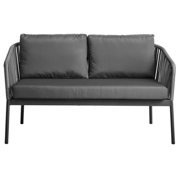 Divano da esterno Esperia a due posti VEGA; 140x75x79 cm (LxPxH); antracite
