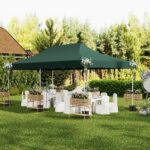 Costway Gazebo pop-up con 6 pareti laterali e ingressi con cerniera, Gazebo istantaneo portatile per festa e picnic 3 x 6 m Verde - immagine 2
