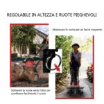 Costway Dissodatore elettrico e coltivatore, Mini coltivatore con maniglia pieghevole e ruote regolabili Rosso e nero - immagine 7