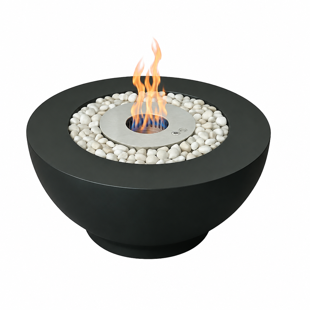 hf_20260918_062805_bbf9585c-fc9a-4ff0-afcd-c7f159b5ef3f.png ScandiFlames Circula braciere a bioetanolo nero da esterno - immagine 1