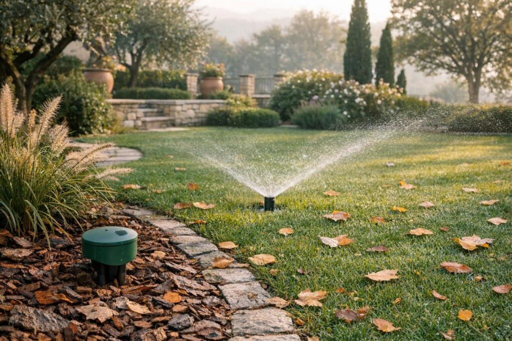 Irrigazione intelligente in autunno: come ridurre l’acqua senza stressare il giardino
