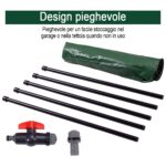 Costway Cisterna pieghevole per acqua piovana 200L, Secchio in PVC resistente alle intemperie Verde - immagine 10