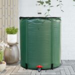 Costway Cisterna pieghevole per acqua piovana 200L, Secchio in PVC resistente alle intemperie Verde - immagine 2