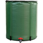 Costway Cisterna pieghevole per acqua piovana 200L, Secchio in PVC resistente alle intemperie Verde - immagine 4
