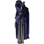 Costway Sedia da campeggio pieghevole con parasole, supporto reclinabile 120kg, Sedia da spiaggia portatile con portabicchieri, blu - immagine 10