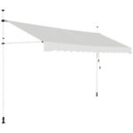 Costway Tenda da sole telescopica e retrattile, Tenda parasole resistente ai raggi UV impermeabile 395 x 120 cm Beige - immagine 5