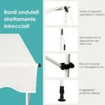 Costway Tenda da sole telescopica e retrattile, Tenda parasole resistente ai raggi UV impermeabile 395 x 120 cm Beige - immagine 9