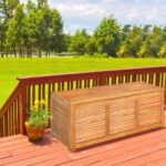Costway Scatola in legno di acacia per cortile e giardino, Contenitore da esterno per attrezzi da giardinaggio Naturale - immagine 2
