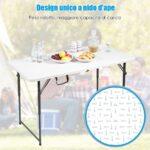 Costway Tavolo pieghevole multiuso con 3 altezze regolabili, Tavolo multiuso design con chiusura - immagine 13