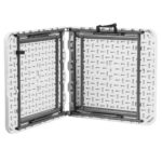 Costway Tavolo pieghevole multiuso con 3 altezze regolabili, Tavolo multiuso design con chiusura - immagine 6