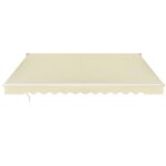 Costway Tenda da sole retrattile 3 x 2,5m, Tenda in alluminio con manovella e poliestere impermeabile, Beige - immagine 3