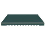 Costway Tenda da sole retrattile 3 x 2,5m, Tenda in alluminio con manovella e poliestere impermeabile Verde - immagine 3
