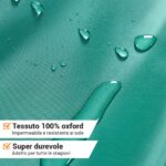 Costway Ombrellone 2,43m da spiaggia con protezione solare UPF50+ inclinato, Ombrellone portatile da esterno Colorato - immagine 10