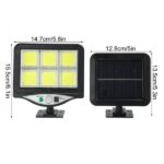Faro solare 128 LED COB con sensore di movimento e telecomando