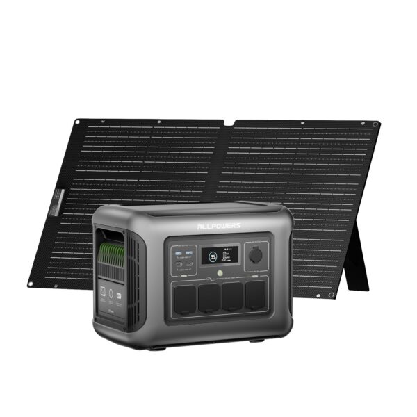 ALLPOWERS Generatore Solare 1600W (R1500 LITE + SE100 Pannello Solare 100W) - R1500 LITE+1* (SE100 100W Pannello solare)