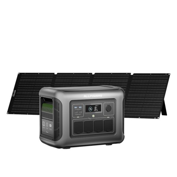 ALLPOWERS Generatore Solare 1600W (R1500 LITE + SE200 Pannello Solare 200W) - R1500 LITE+1* (SE200 200W Pannello solare)