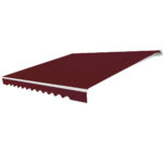 Costway Tenda da sole a caduta inclinabile da esterno, Tendalino a scomparsa con manovella 4x2,5m Rosso bordeaux