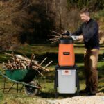 Costway Trituratore elettrico per legno 2800w trituratore da giardino con cesto da 50 l, Trituratore pesante a filo per pulizia del giardino Arancione - immagine 2