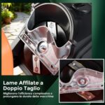 Costway Trituratore elettrico per legno 2800w trituratore da giardino con cesto da 50 l, Trituratore pesante a filo per pulizia del giardino Arancione - immagine 10