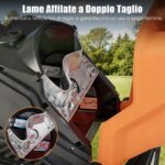 Costway Trituratore elettrico per legno tritatutto da giardino da 3000 w con cestino da 50 l, Trituratore mulching elettrico a fili Arancione - immagine 9