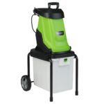 Costway Trituratore elettrico per legno 2800w trituratore da giardino con cesto da 50 l, Trituratore pesante a filo per pulizia del giardino Verde - immagine 3