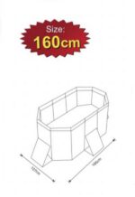Piscina pieghevole portatile 107 × 166 × 45 cm