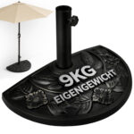 Base per ombrellone semicircolare 9kg 50x31x31cm