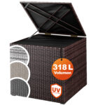 Contenitore da esterno marrone polyrattan 75x75x70cm