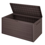 Baule da giardino Woody marrone 116x43x55cm
