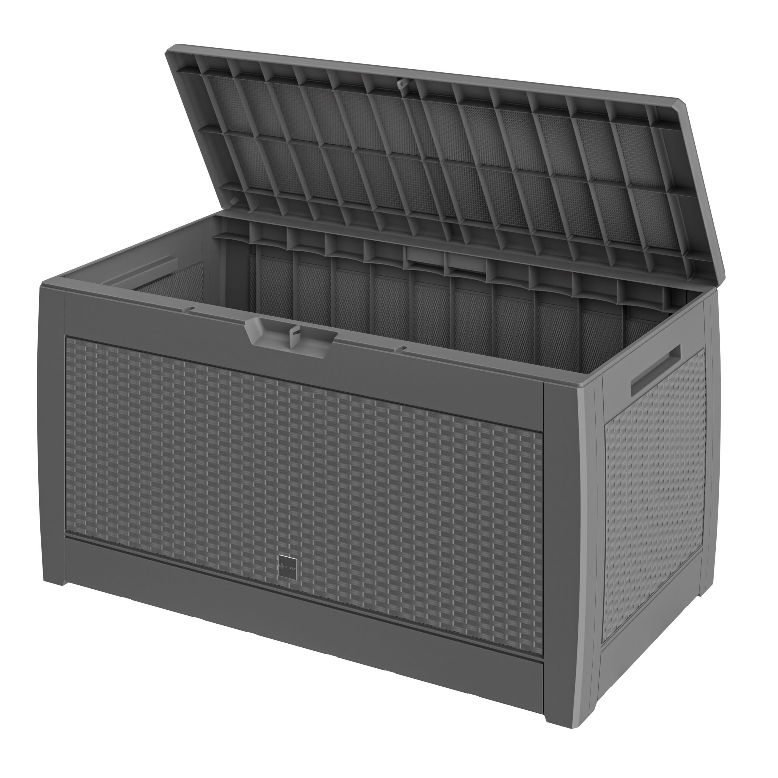 01_108647_on_fs_high.jpg Baule da Giardino 119x48x60cm Grigio Effetto Rattan - immagine 1