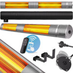 Stufa ad infrarossi 3000W color argento
