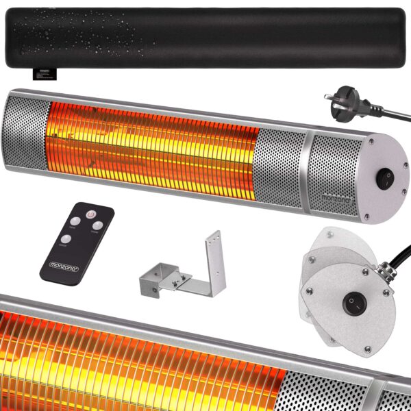 Stufa a infrarossi 2000W color argento