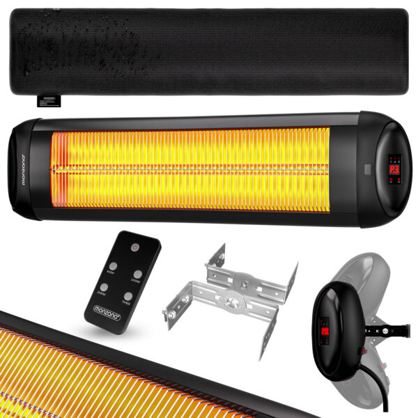 Stufa a infrarossi 2500W nera