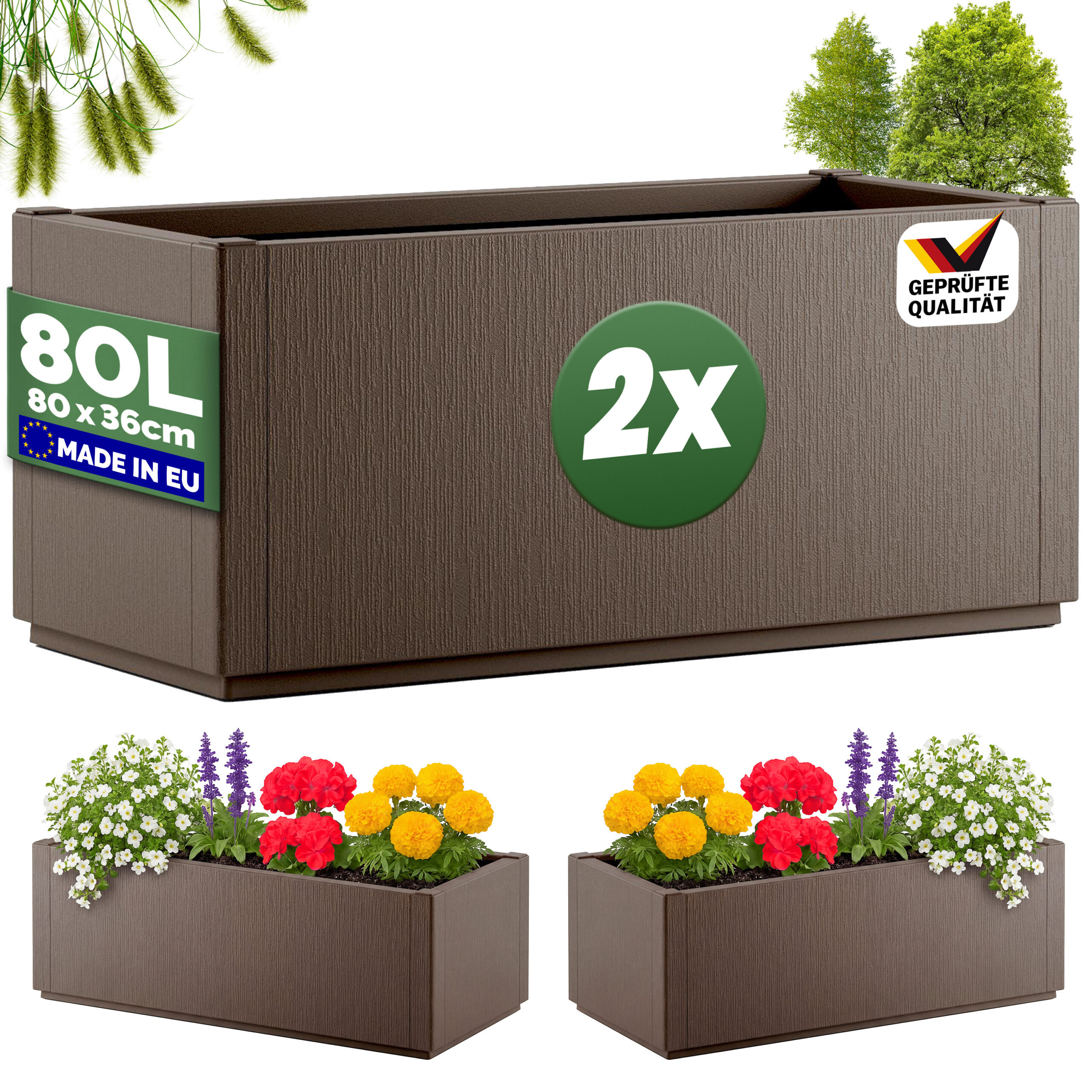 01_1_997286_on_fs-m_amz_high_de.jpg Vaso da fiori Ethica set di 2 in plastica marrone 80x36x36cm - immagine 1