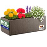 Vaso da fiori Ethica in plastica marrone 80x36x36cm