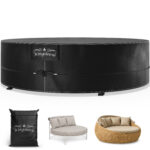 Copertura per isola prendisole Antracite Ø236x67cm 9100 mm colonna d'acqua