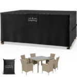 Telo di copertura per set di sedute antracite 200x160x74cm 9100mm colonna d'acqua
