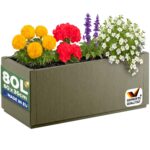 Vaso da fiori Ethica verde oliva in plastica 80 x 36 x 36 cm