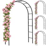 Archi per rose set da 4 nero 240x140x37cm
