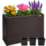Vasi per piante marrone 83x30,5x60cm