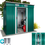 Casetta da giardino verde metallo  200x125x180cm