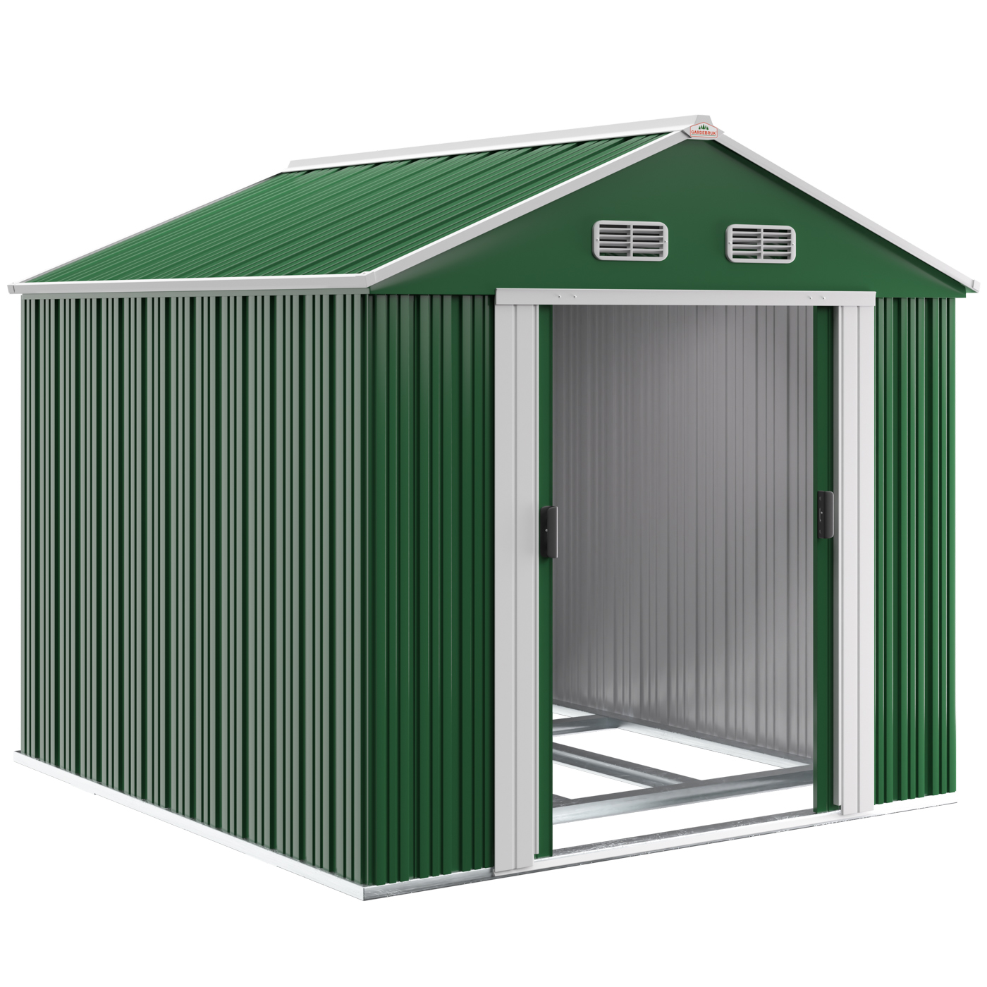 01_990744_on_fs_b2b_low.jpg Casetta da giardino verde metallo 260x315x180cm - immagine 1