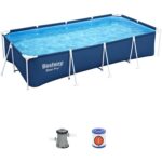 BESTWAY - Piscina Fuori Terra Rettangolare Steel Pro Frame - altezza 81x400x211 cm