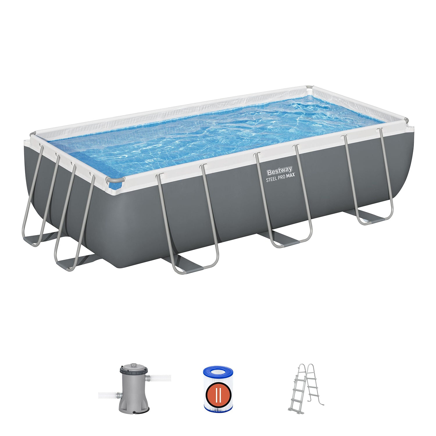 0230056441_1_ed4327ff-c7f8-4a6f-8061-d03845d42a2a.jpg BESTWAY - Piscina Fuori Terra Rettangolare Steel Pro MAX™ - altezza 100x404x201 cm - immagine 1