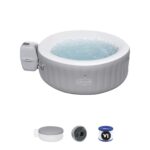 BESTWAY - Spa Idromassaggio Lay-Z-Spa St. Lucia AirJet 3 Posti Grigio chiaro - altezza 66 cm diametro 170 cm