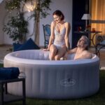 BESTWAY - Spa Idromassaggio Lay-Z-Spa St. Lucia AirJet 3 Posti Grigio chiaro - altezza 66 cm diametro 170 cm - immagine 2