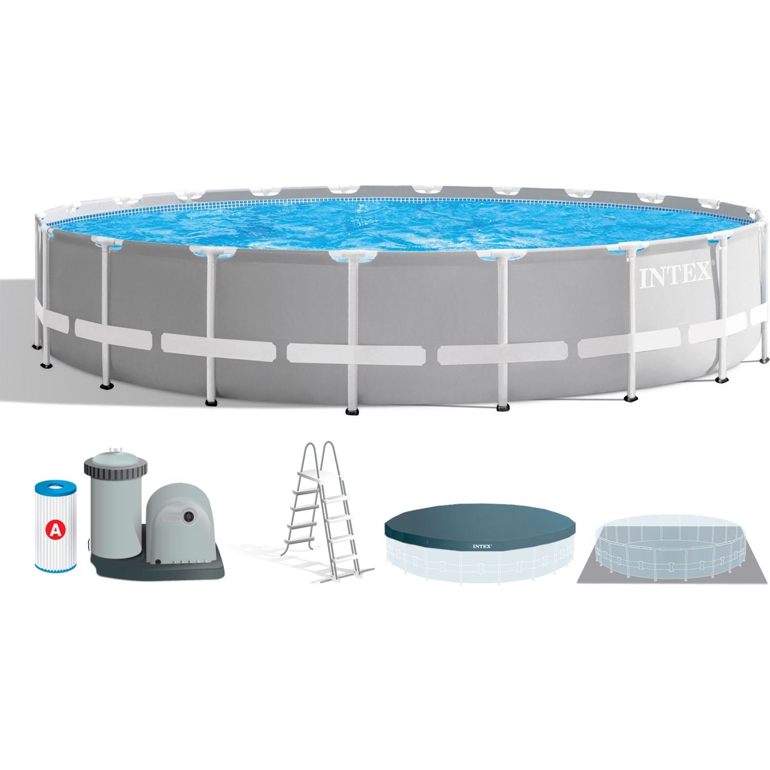 0230126756_e0d13219-d467-48f8-8429-1619ef156e9c.jpg INTEX - Piscina Rotonda Prisma Frame™ - altezza 132 cm diametro 610 cm - immagine 1