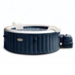 INTEX - Spa Idromassaggio PureSpa™ Bubble Massage 4 Posti Blu Navy - altezza 71 cm diametro 196 cm